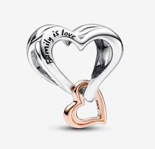 Koralik Pandora Two-tone Openwork Infinity Heart 782642C00