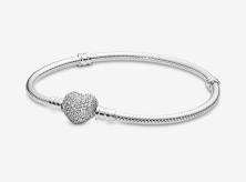 Bransoleta Pandora Sparkling Heart & Snake 590727CZ-20