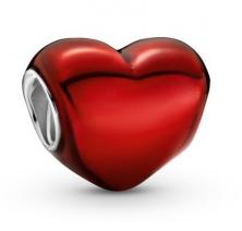 Koralik Pandora Metallic Red Heart 799291C02
