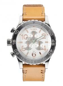 Zegarek Nixon 42-20 Chrono Leather Natural/Silver A424 1603