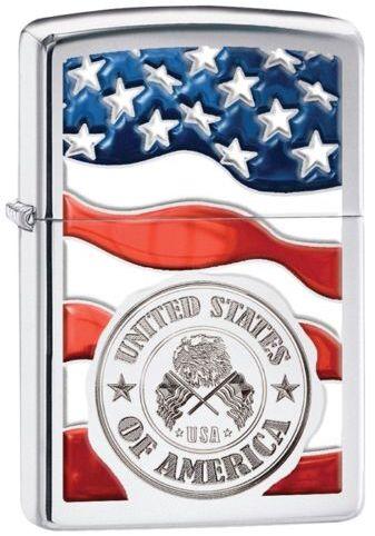 Zapalniczka Zippo America Stamp on Flag 29395