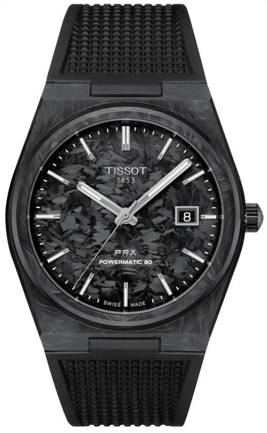 Zegarek Tissot PRX Automatic Carbon T137.907.97.201.00