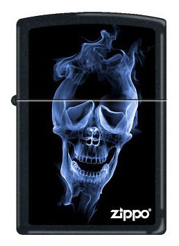 Zapalniczka Zippo Blue Flaming Skull 1585