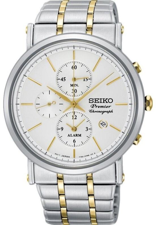 Zegarek Seiko SNAF80P1 Premier Quartz Chronograph Alarm