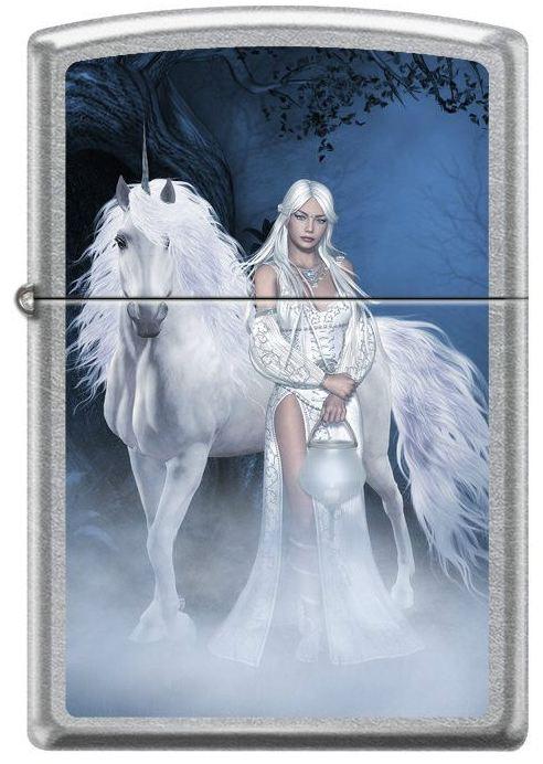 Zapalniczka Zippo White Unicorn With Fairy 6108