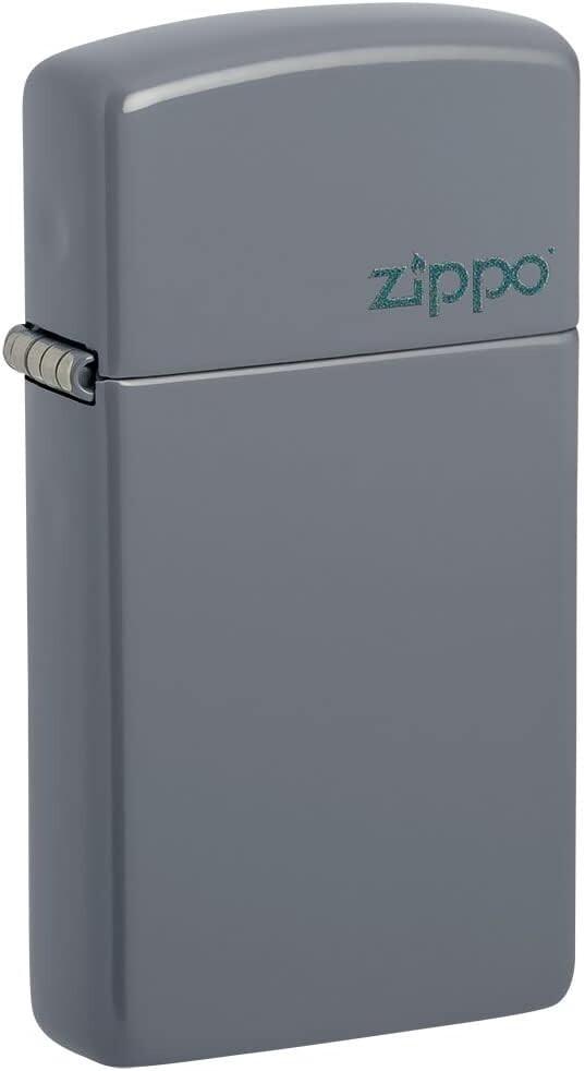 Zapalniczka Zippo Slim Flat Grey Zippo Logo 49527ZL
