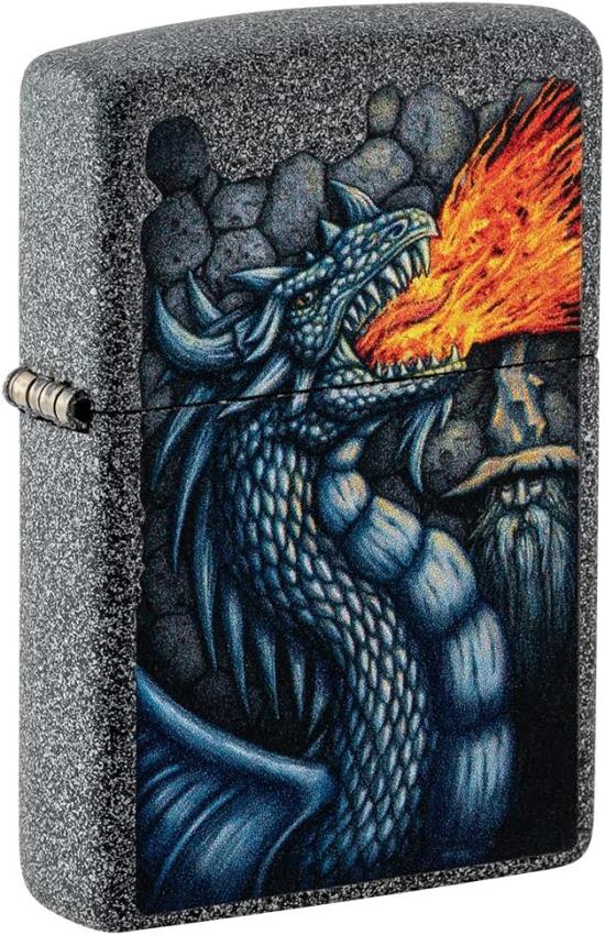 Zapalniczka Zippo Fiery Dragon Design Iron Stone 49776