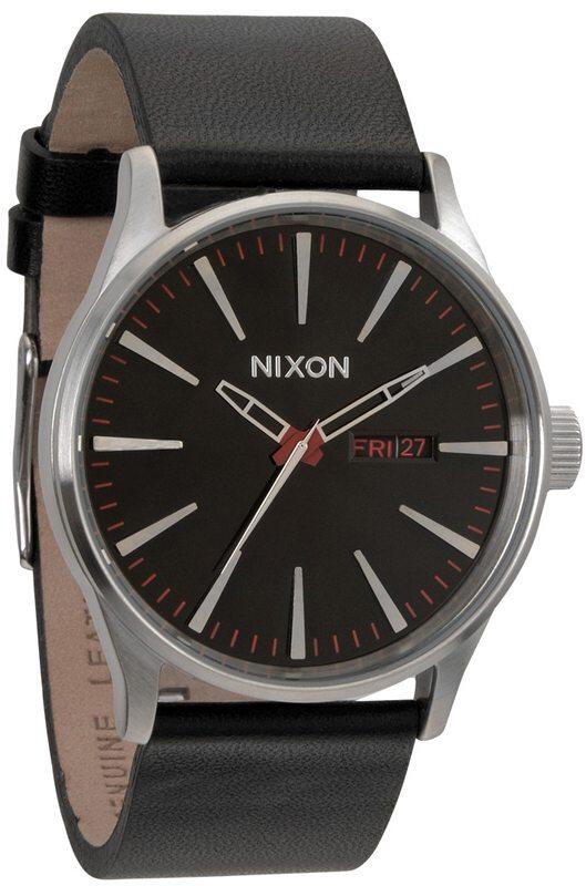 Zegarek Nixon Sentry Leather Black A105 000