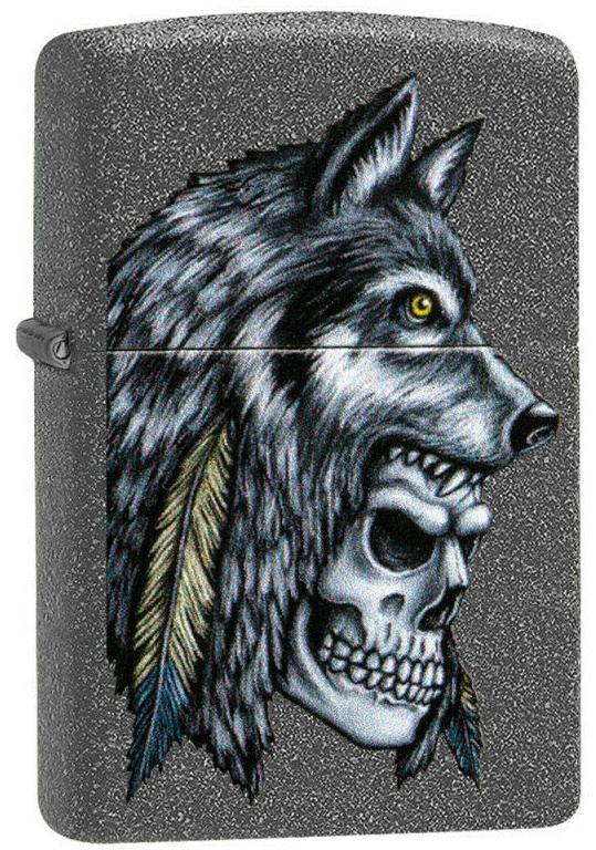 Zapalniczka Zippo Wolf Skull Feather 29863