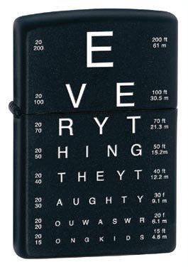 Zapalniczka Zippo Eye Charts 24890