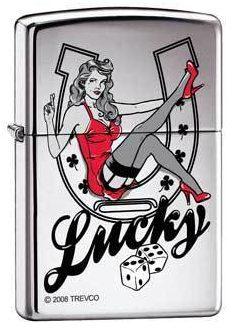 Zapalniczka Zippo Lucky Pinup Girl - Horseshoe 6266