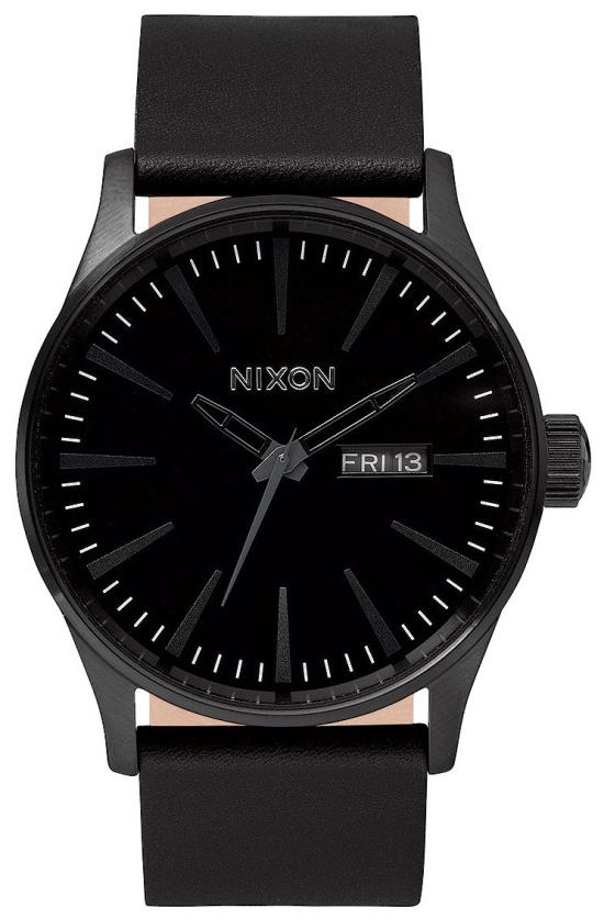 Zegarek Nixon Sentry Leather All Black A105 001