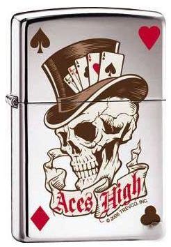 Zapalniczka Zippo Skull Aces High 7042
