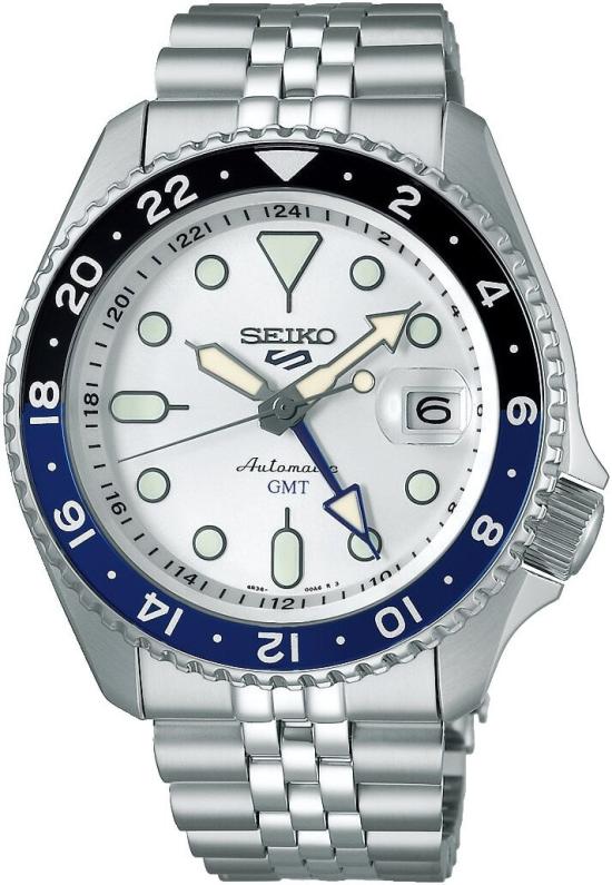 Zegarek Seiko SSK033K1 5 Sports Automatic GMT Series White Batman