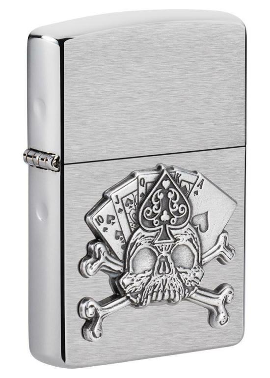 Zapalniczka Zippo Card Skull Emblem 49293