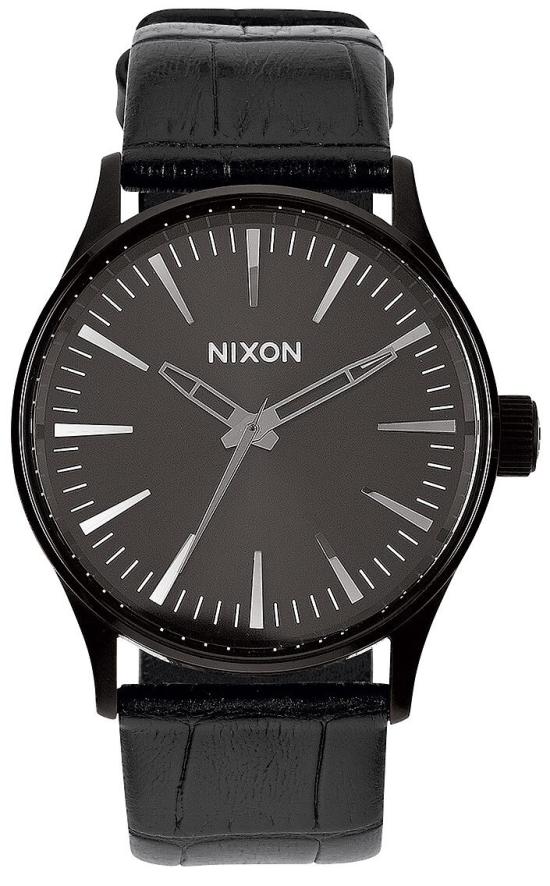 Zegarek Nixon Sentry 38 Leather Black Gator A377 1886