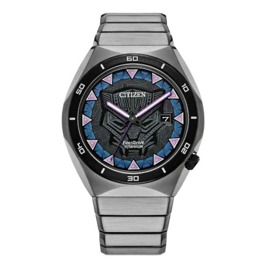 Zegarek Citizen AW1668-50W Eco-Drive Marvel Black Panther Super Titanium