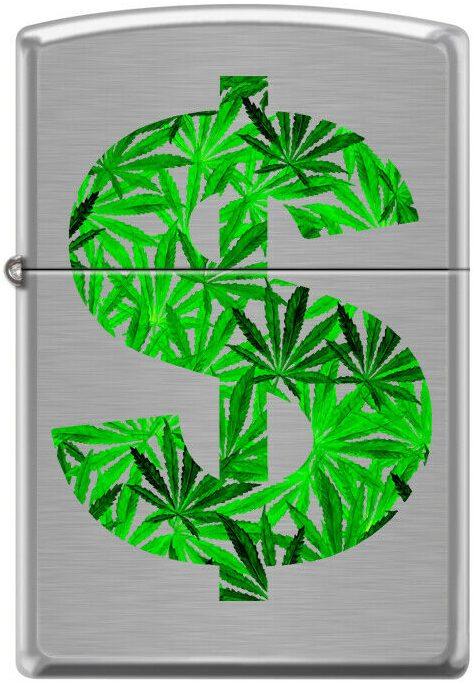 Zapalniczka Zippo Cannabis Leaf Dollar 7811