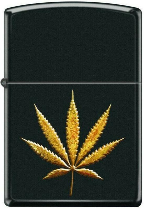 Zapalniczka Zippo Gold Cannabis Leaf 8471
