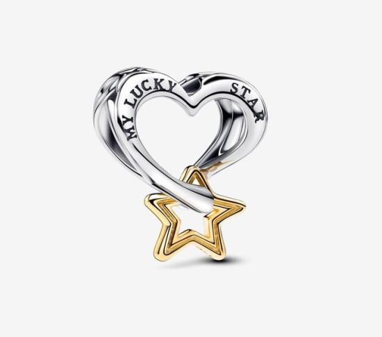 Koralik Pandora Lucky Star & Heart 763513C00