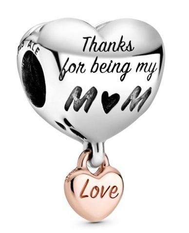 Koralik Pandora Love You Mom Heart 788830C00